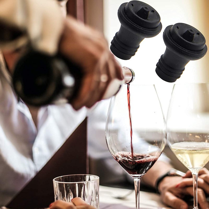 Ergonflow Wine Saver Vacuum Stoppers - Set of 6 Rubber Stoppers for Wine Preservation - Image 3